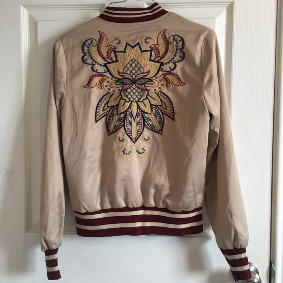 Chelsea & Violet Jackets & Blazers - Chelsea & Violet embroidered bomber jacket